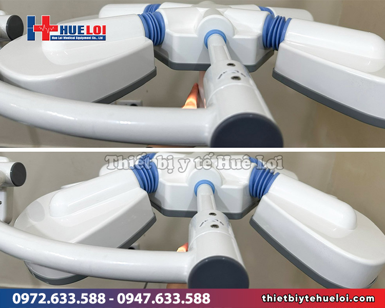 chi tiết đèn mổ 5 cánh led