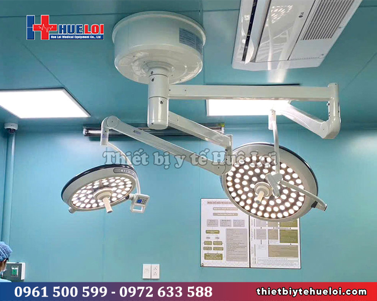 đèn phẫu thuật treo trần 2 nhánh