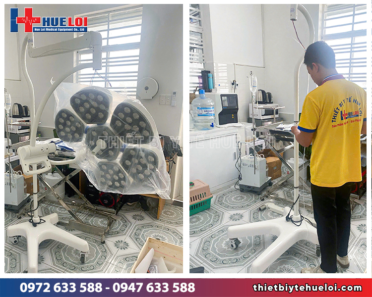 đèn led di động 5 cánh cho phòng khám