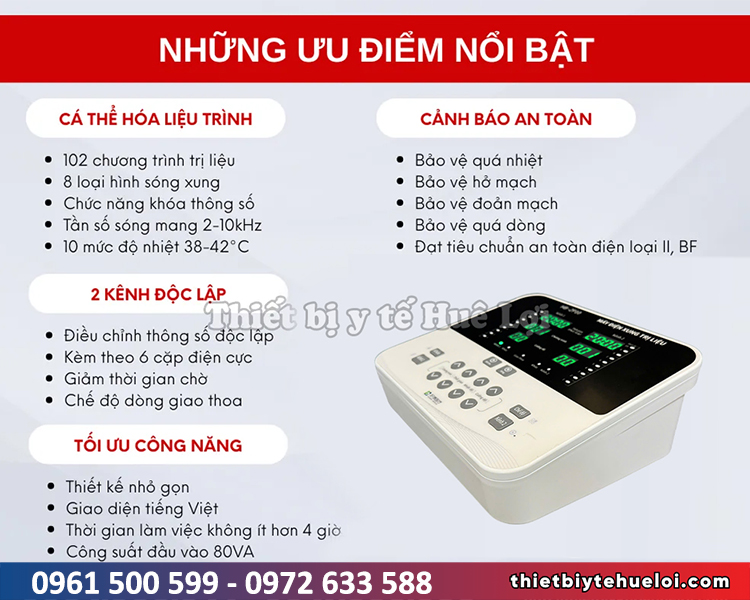 máy điện xung điều trị đau cơ xương khớp