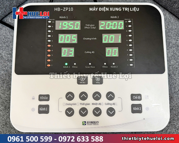 máy điện xung trung tần 2 kênh