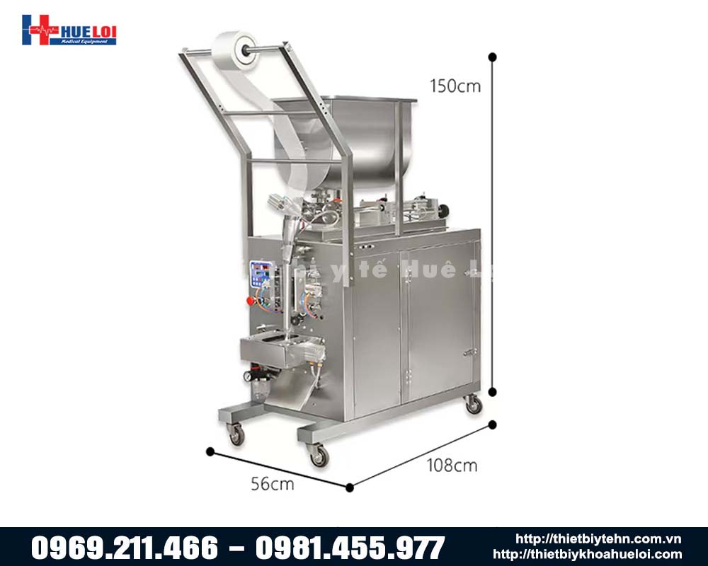 kích thước máy đóng chất lỏng