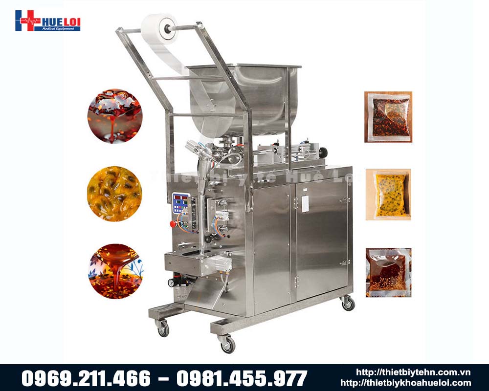 máy đóng túi nước sốt có tạp chất