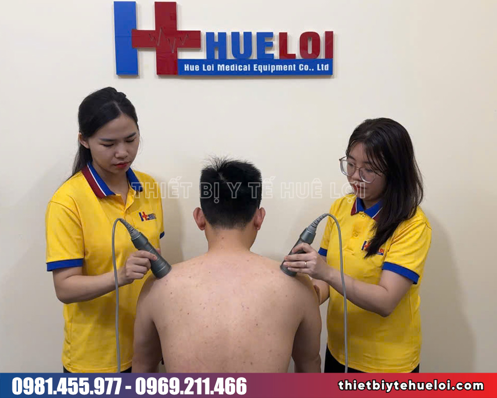 máy siêu âm trị liệu dùng 1 lúc 2 người