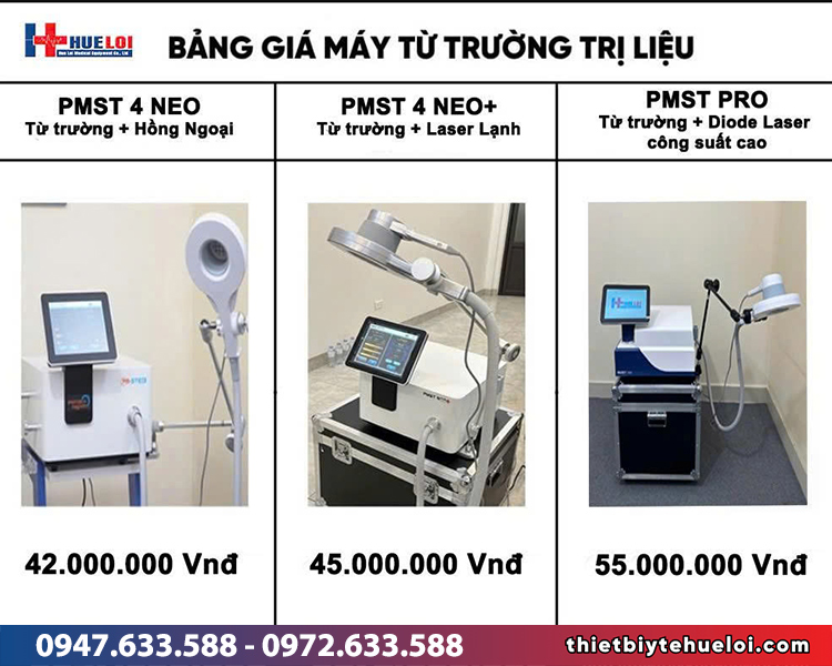 bảng giá các dòng máy từ trường pmst tại huê lợi